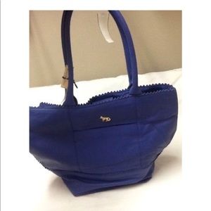 NEW Emma Fox Electric Blue Leather Handbag
